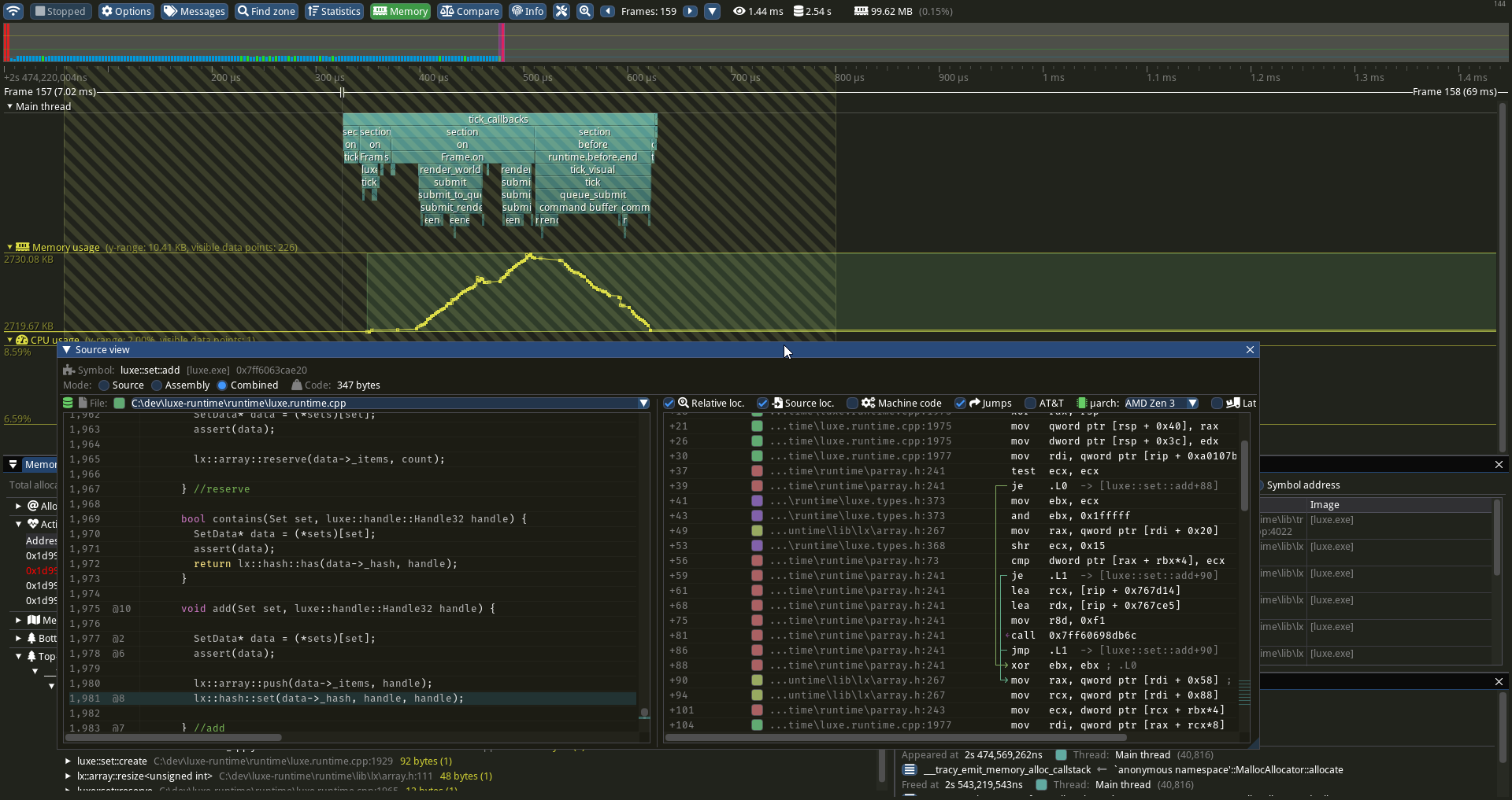 Integrating Tracy Profiler in C++